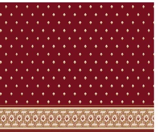 S117 Prayer Line Mosque Carpet — Burgundy