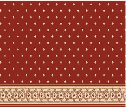 S117 Prayer Line Mosque Carpet — Brick Red