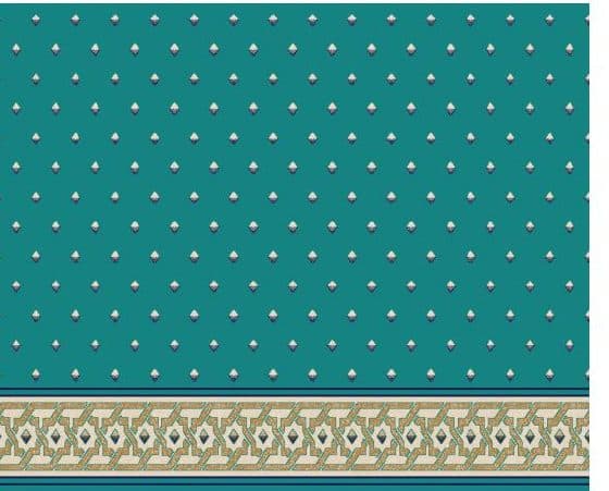 S117 Prayer Line Mosque Carpet — Deep Turquoise