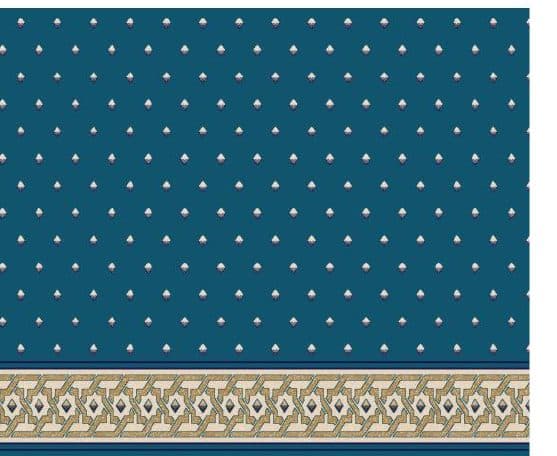 S117 Prayer Line Mosque Carpet — Navy Blue