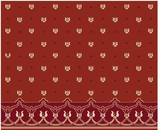 S118 Prayer Line Mosque Carpet — Brick Red