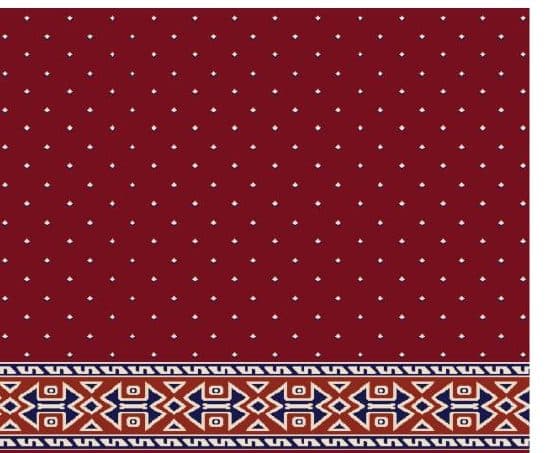 S119 Prayer Line Mosque Carpet — Burgundy