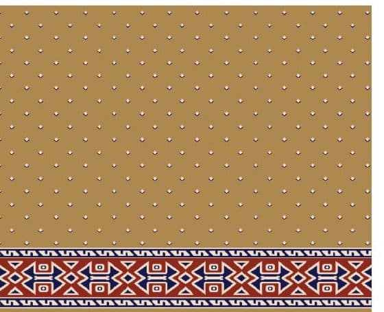 S119 Prayer Line Mosque Carpet — Mustard
