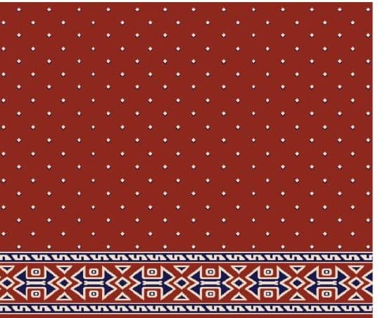 S119 Prayer Line Mosque Carpet — Brick Red