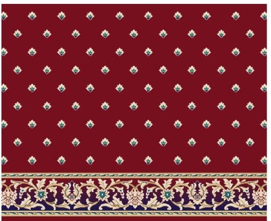 S120 Prayer Line Mosque Carpet — Burgundy