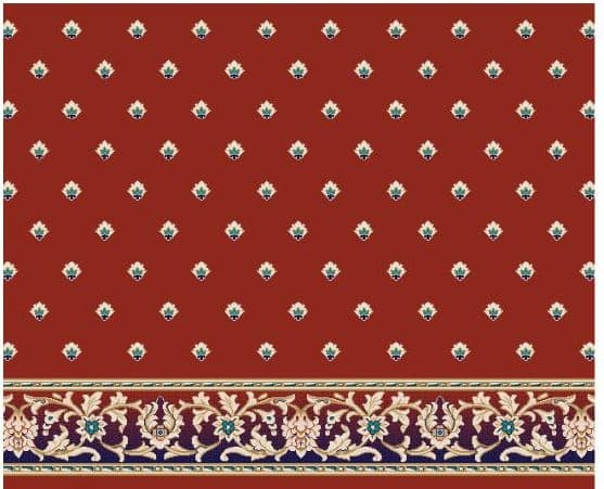 S120 Prayer Line Mosque Carpet — Brick Red