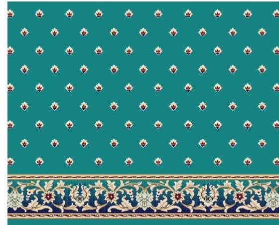 S120 Prayer Line Mosque Carpet — Deep Turquoise