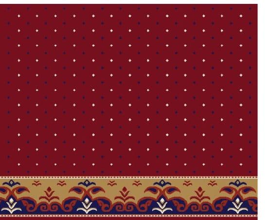 S121 Prayer Line Mosque Carpet — Burgundy