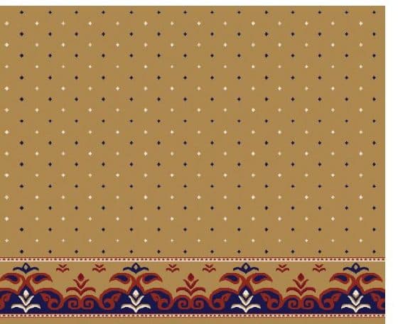S121 Prayer Line Mosque Carpet — Mustard