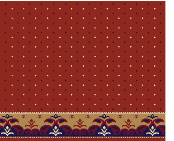 S121 Prayer Line Mosque Carpet — Brick Red