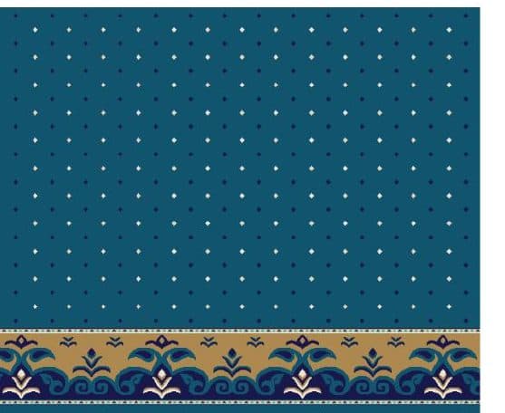 S121 Prayer Line Mosque Carpet — Navy Blue