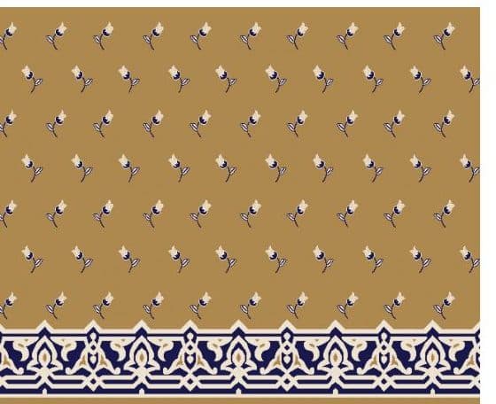 S123 Prayer Line Mosque Carpet — Mustard