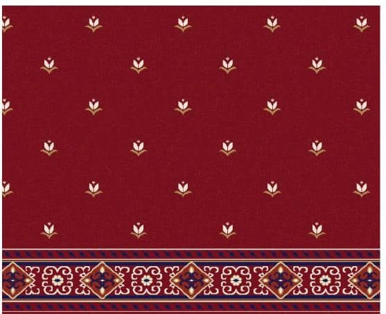 S124 Prayer Line Mosque Carpet — Burgundy