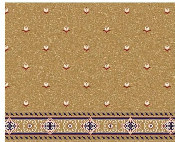 S124 Prayer Line Mosque Carpet — Mustard