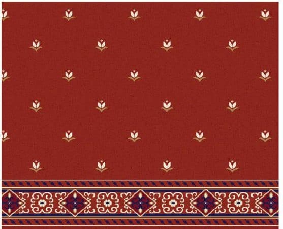S124 Prayer Line Mosque Carpet — Brick Red