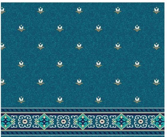 S124 Prayer Line Mosque Carpet — Navy Blue