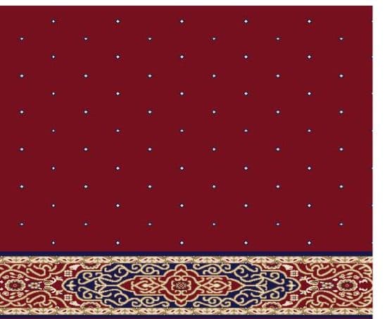 S125 Prayer Line Mosque Carpet — Burgundy