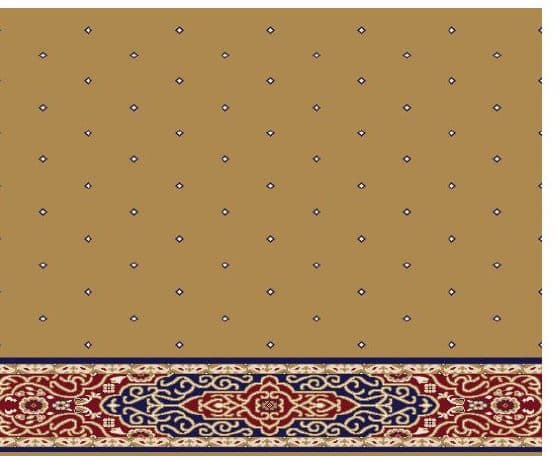 S125 Prayer Line Mosque Carpet — Mustard