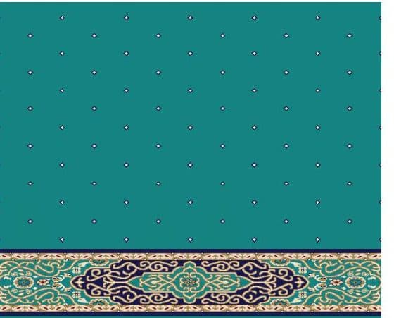 S125 Prayer Line Mosque Carpet — Deep Turquoise