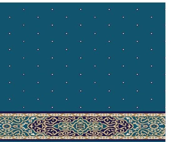 S125 Prayer Line Mosque Carpet — Navy Blue