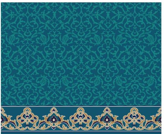 S126 Prayer Line Mosque Carpet — Navy Blue