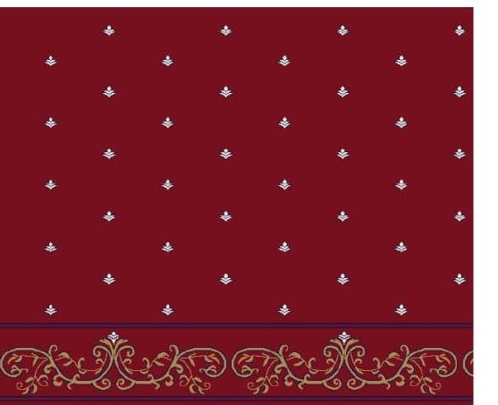 S127 Prayer Line Mosque Carpet — Burgundy