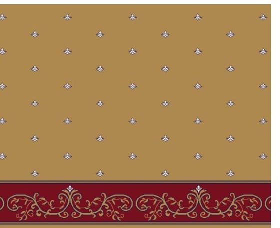 S127 Prayer Line Mosque Carpet — Mustard
