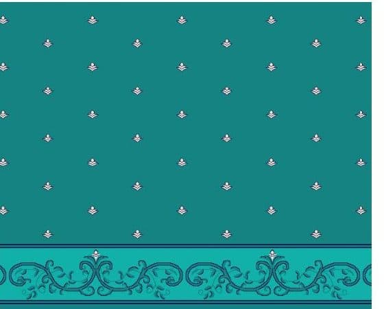 S127 Prayer Line Mosque Carpet — Deep Turquoise