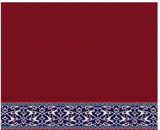 S128 Prayer Line Mosque Carpet — Burgundy