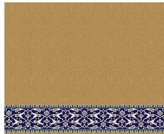 S128 Prayer Line Mosque Carpet — Mustard