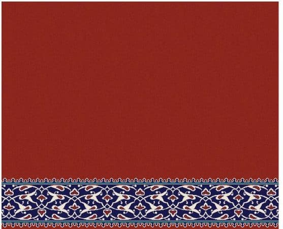 S128 Prayer Line Mosque Carpet — Brick Red