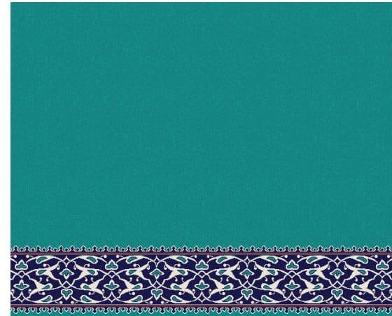 S128 Prayer Line Mosque Carpet — Deep Turquoise