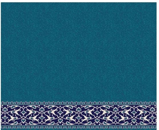 S128 Prayer Line Mosque Carpet — Navy Blue
