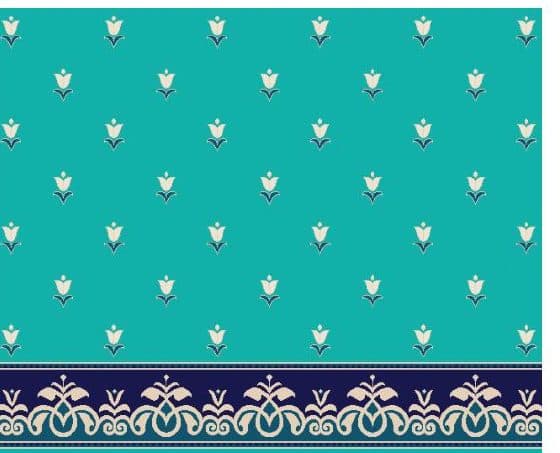 S129 Prayer Line Mosque Carpet — Light Turquoise