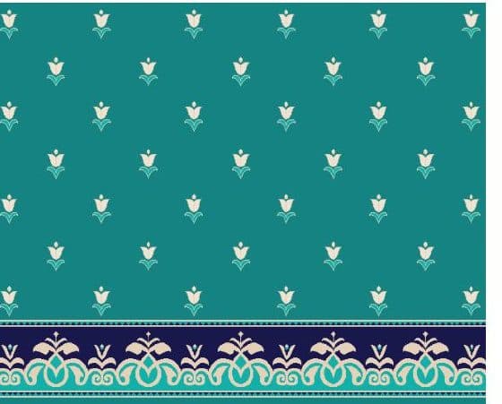 S129 Prayer Line Mosque Carpet — Deep Turquoise