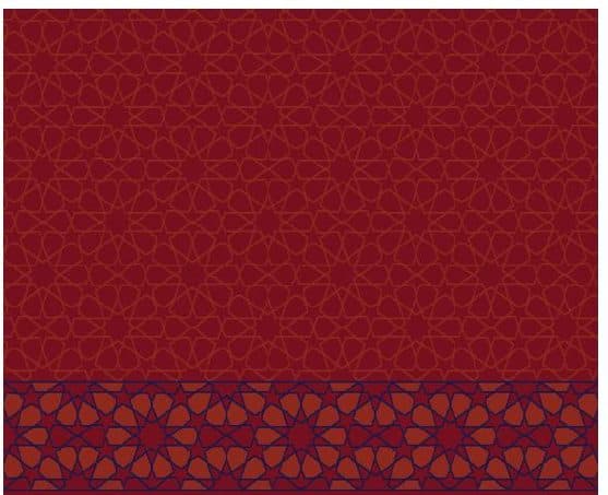 S130 Prayer Line Mosque Carpet — Burgundy
