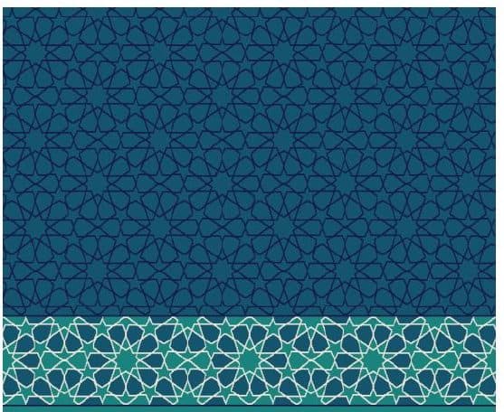 S130 Prayer Line Mosque Carpet — Navy Blue
