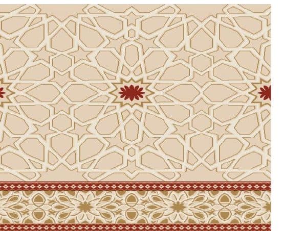 S131 Prayer Line Mosque Carpet — Burgundy