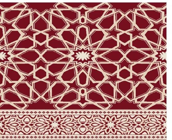 S131 Prayer Line Mosque Carpet — Mustard