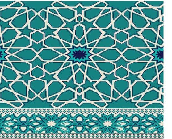 S131 Prayer Line Mosque Carpet — Brick Red
