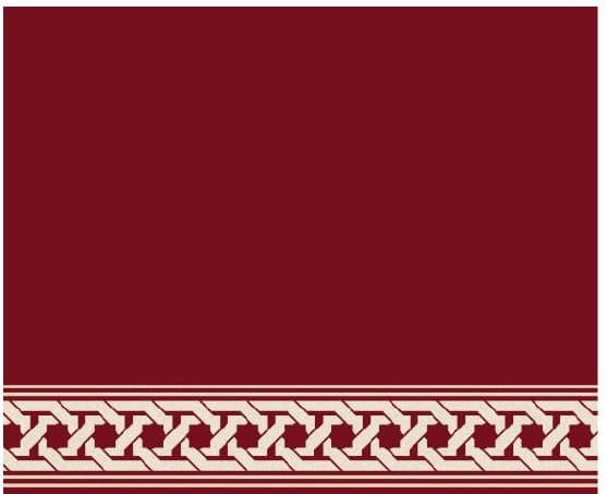 S132 Prayer Line Mosque Carpet — Burgundy