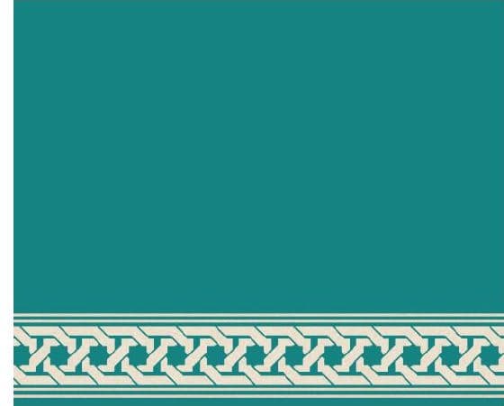 S132 Prayer Line Mosque Carpet — Deep Turquoise