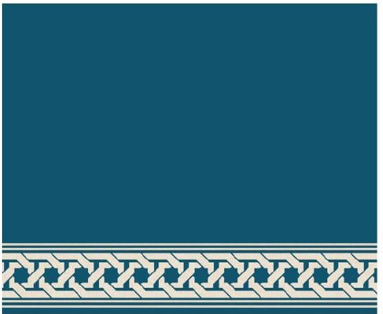 S132 Prayer Line Mosque Carpet — Navy Blue