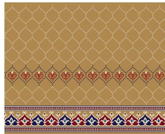 S134 Prayer Line Mosque Carpet — Mustard
