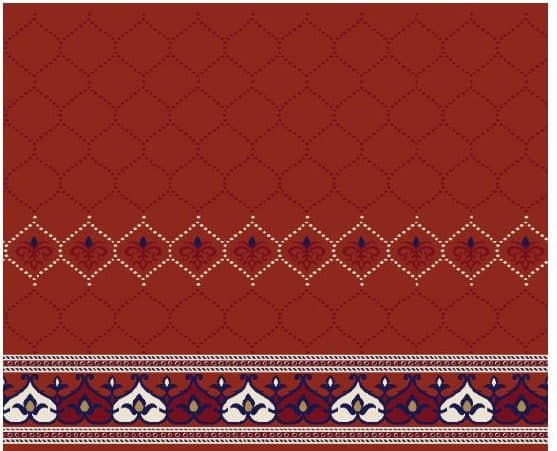 S134 Prayer Line Mosque Carpet — Brick Red