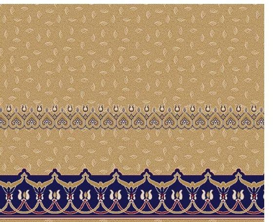 S135 Prayer Line Mosque Carpet — Mustard