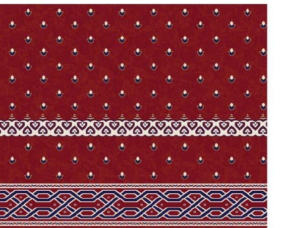 S137 Prayer Line Mosque Carpet — Burgundy