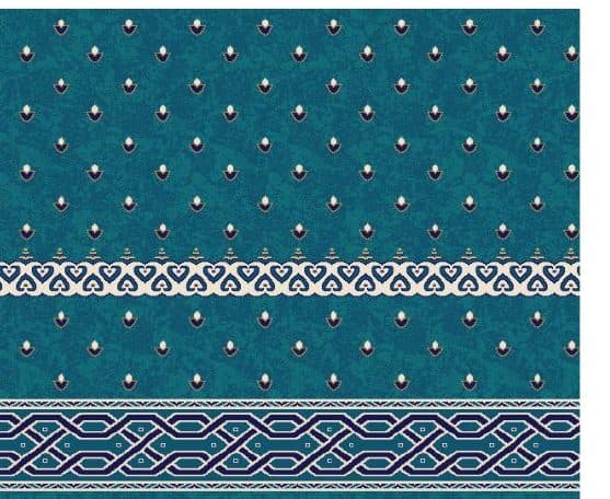 S137 Prayer Line Mosque Carpet — Navy Blue