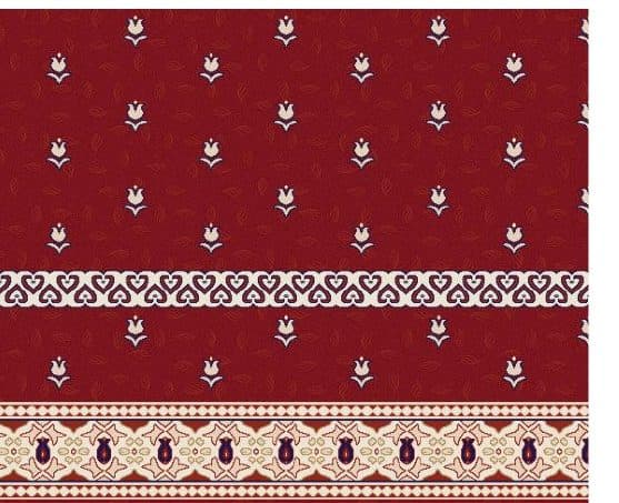 S139 Prayer Line Mosque Carpet — Burgundy