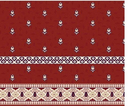 S139 Prayer Line Mosque Carpet — Brick Red